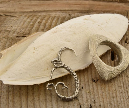 Bild von Giessen - Silbergiessen mit Sand und Sepia