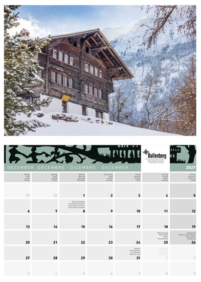 Immagine di Calendario 2027
